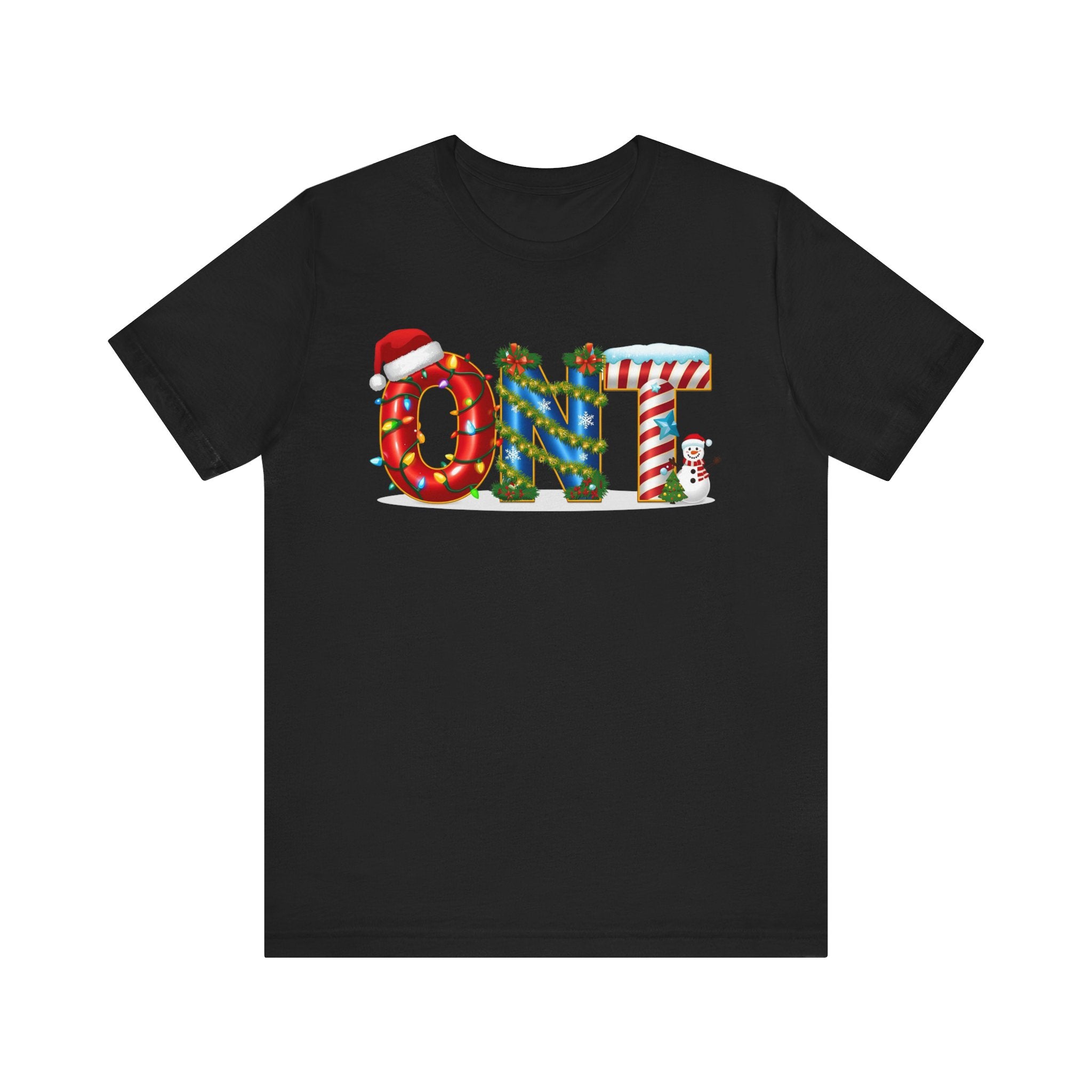 ONT Christmas Shirt – Festive Letter Art Tee | Christmas Gift | Bella Canvas 3001