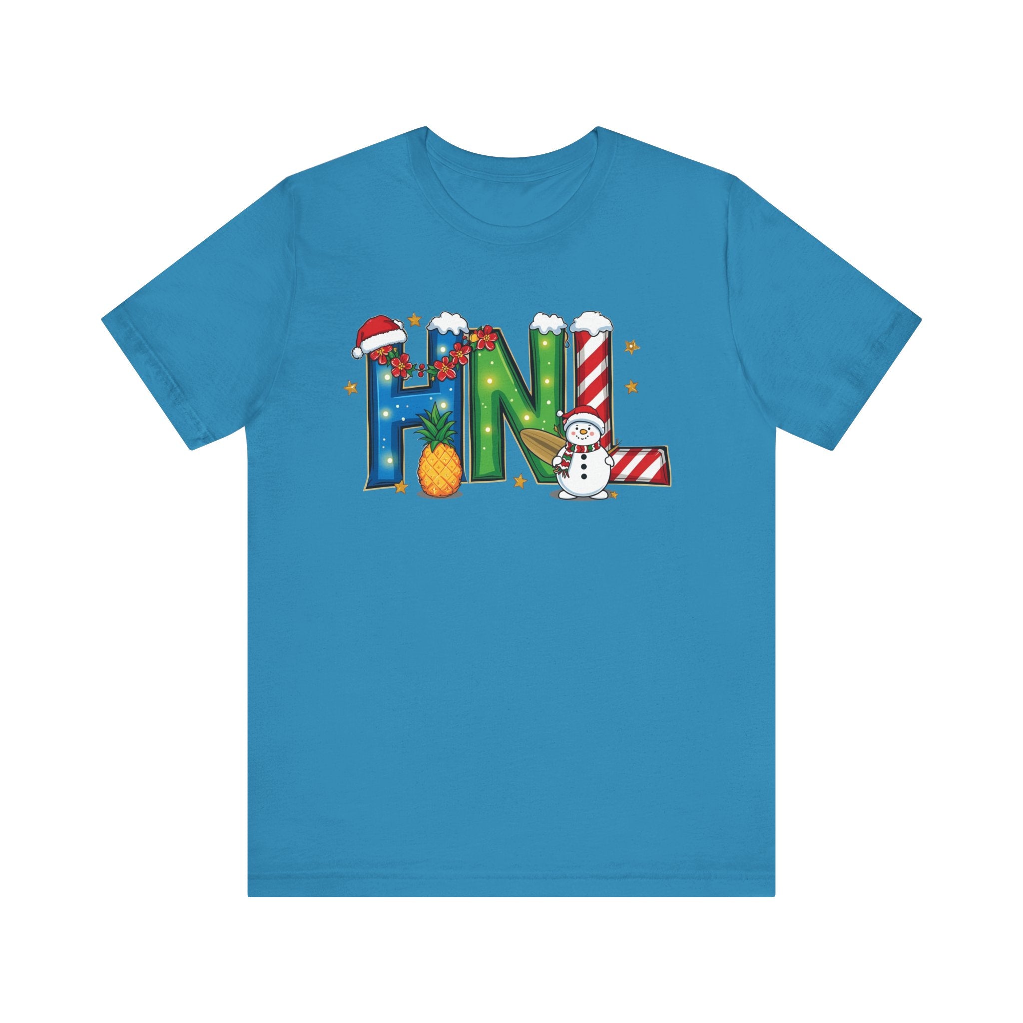 HNL Christmas Shirt – Festive Letter Art Tee | Christmas Gift | Bella Canvas 3001