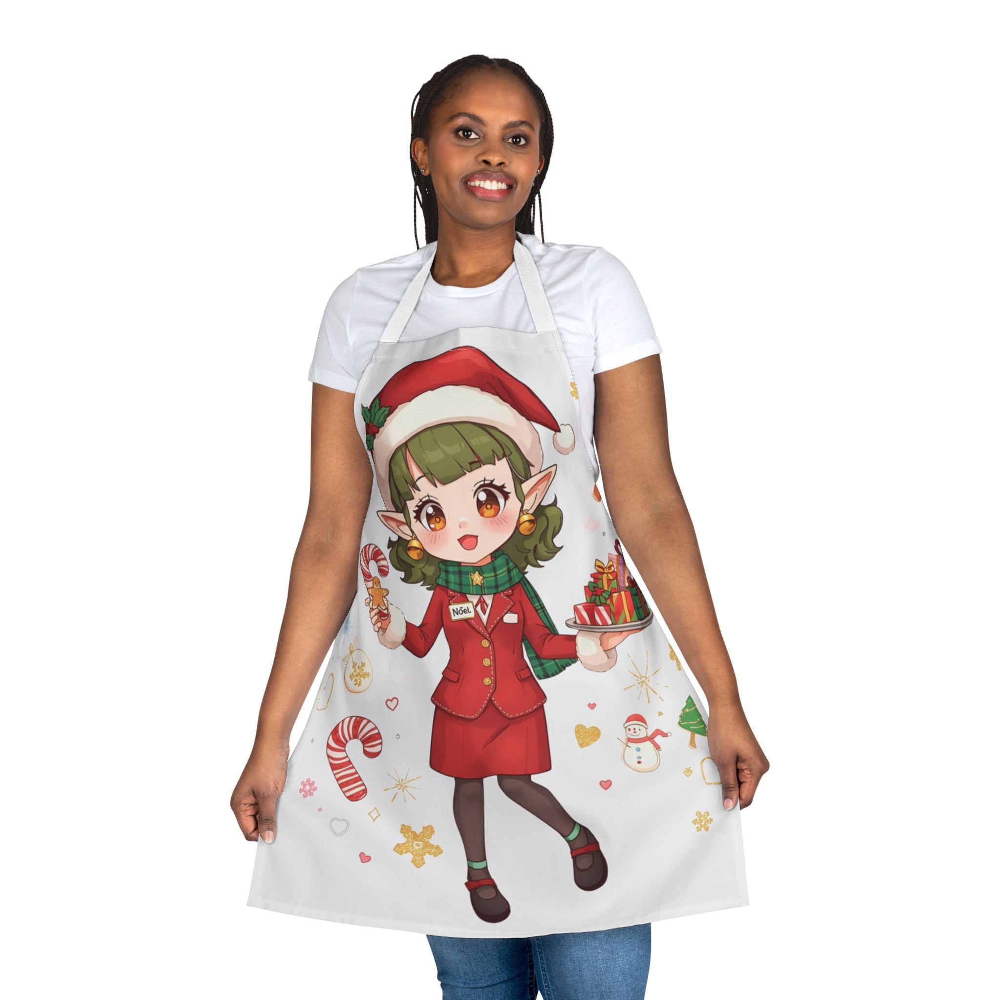 Christmas Elf Girl Apron — Cute Holiday Baking & Cooking Apron