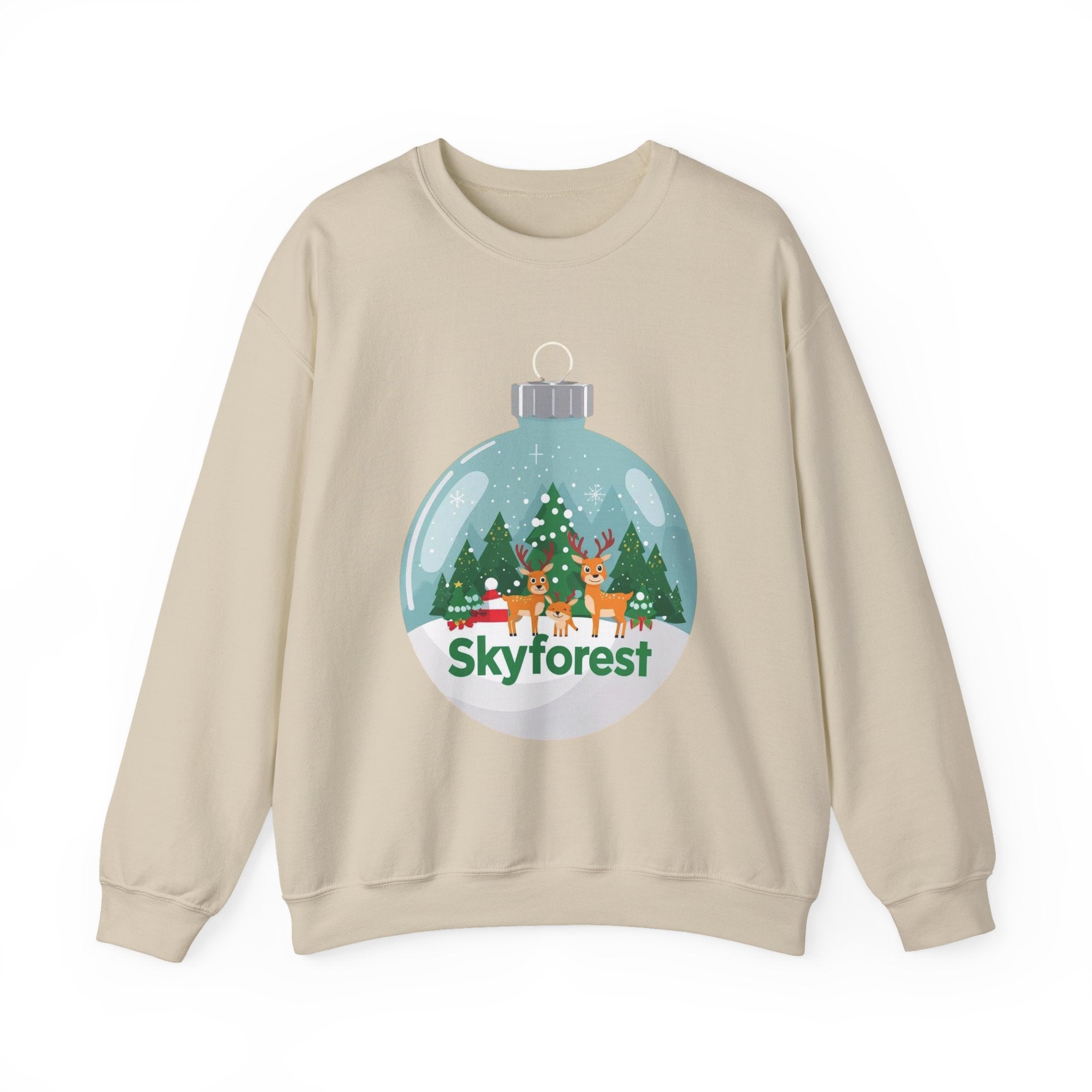Skyforest Holiday Sweatshirt – Festive Deer Snow Globe Crewneck