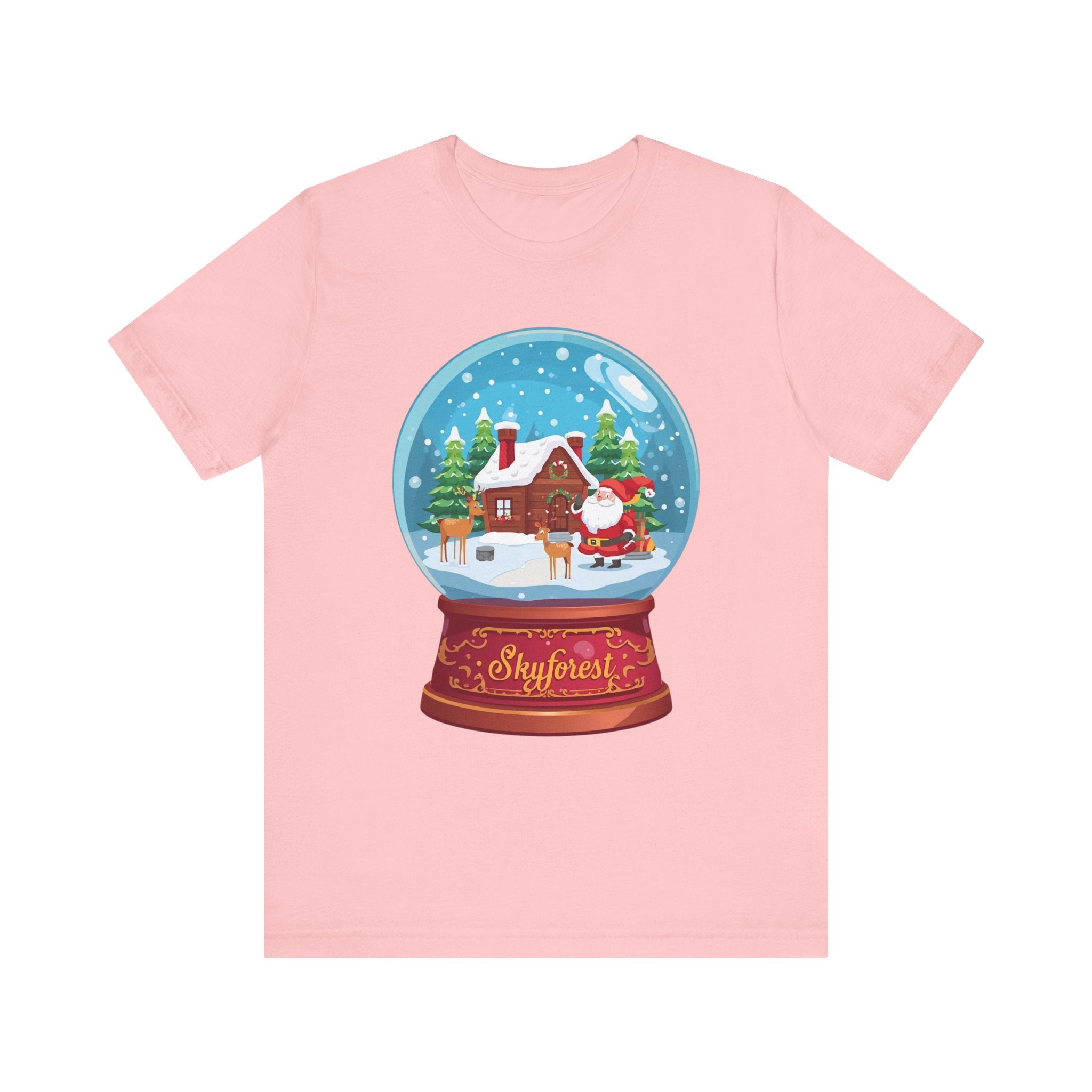Christmas Snow Globe T-Shirt — Santa Cabin Holiday Tee