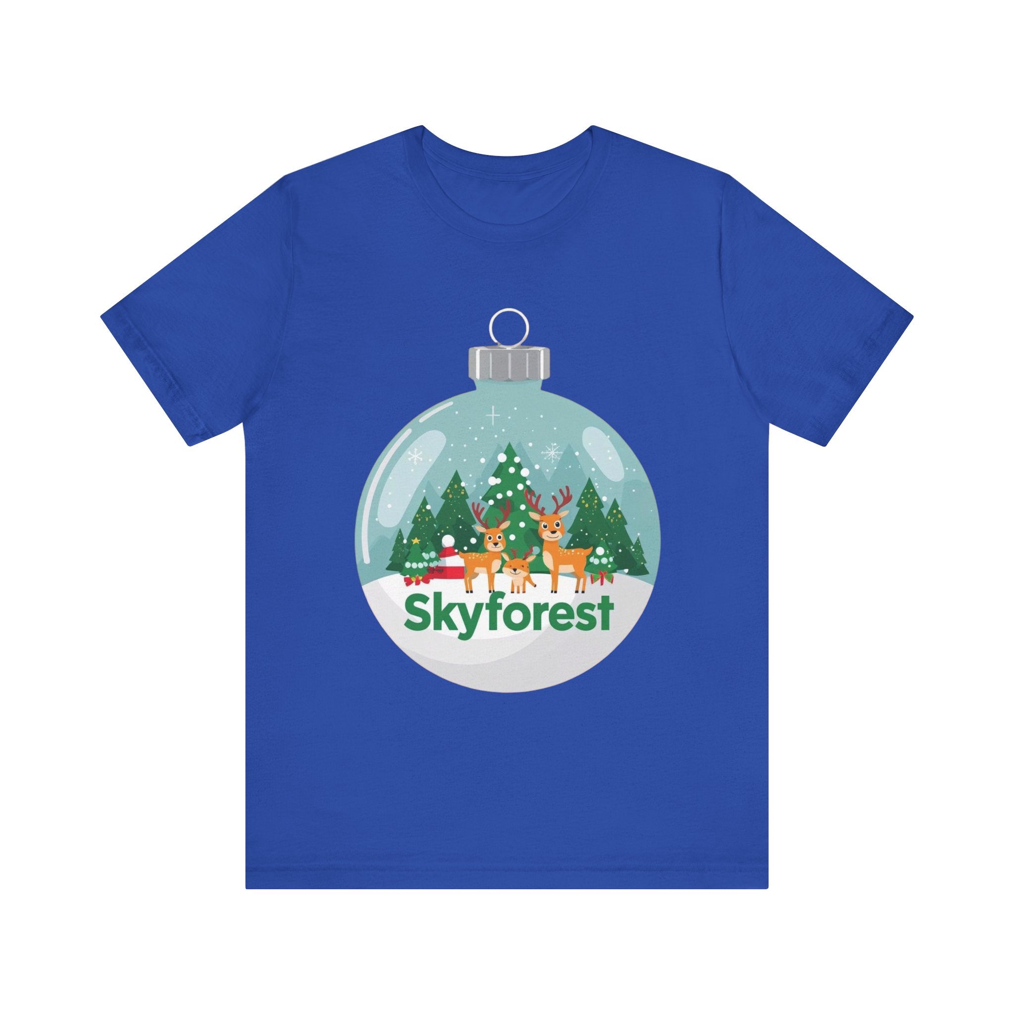 Skyforest Christmas Ornament Tee — Holiday Snow Globe Graphic T-Shirt