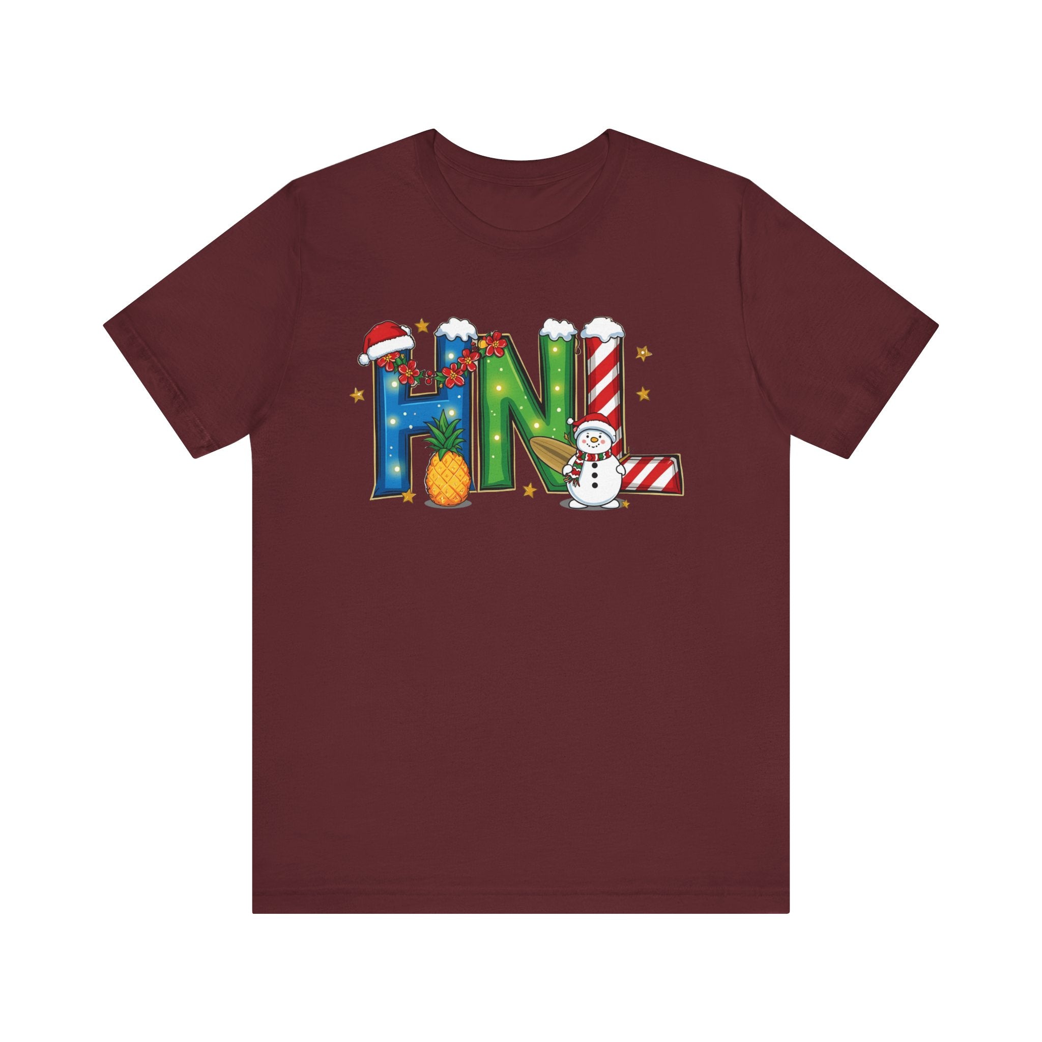 HNL Christmas Shirt – Festive Letter Art Tee | Christmas Gift | Bella Canvas 3001