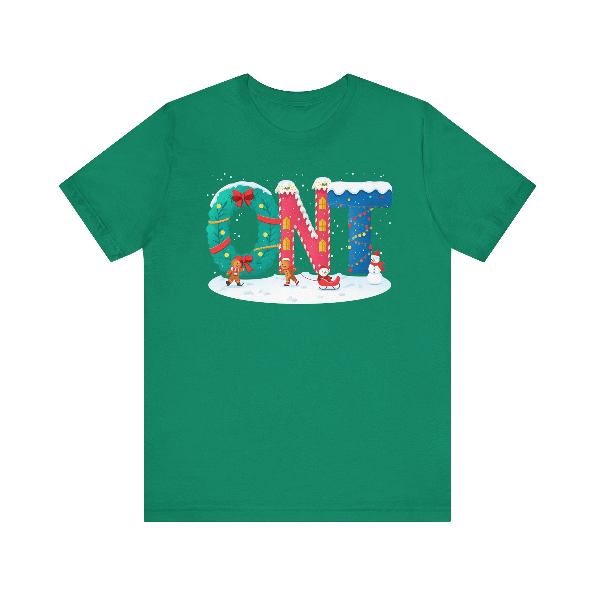 ONT Christmas Shirt – Festive Letter Art Tee | Christmas Gift | Bella Canvas 3001