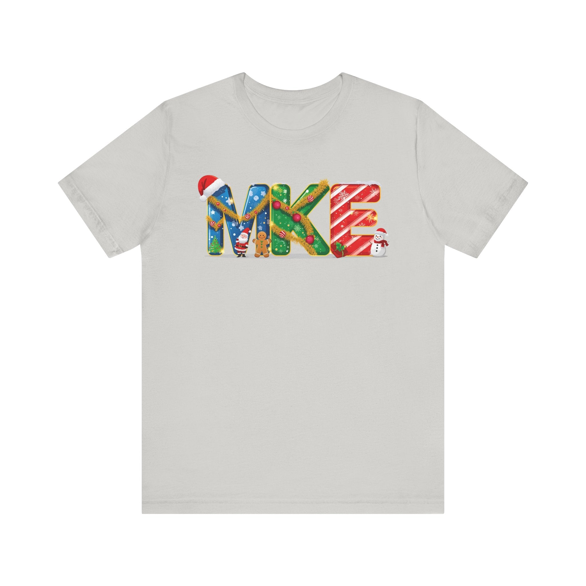 MKE Christmas Shirt – Festive Holiday Letter Art Tee | Christmas Gift | Bella Canvas 3001