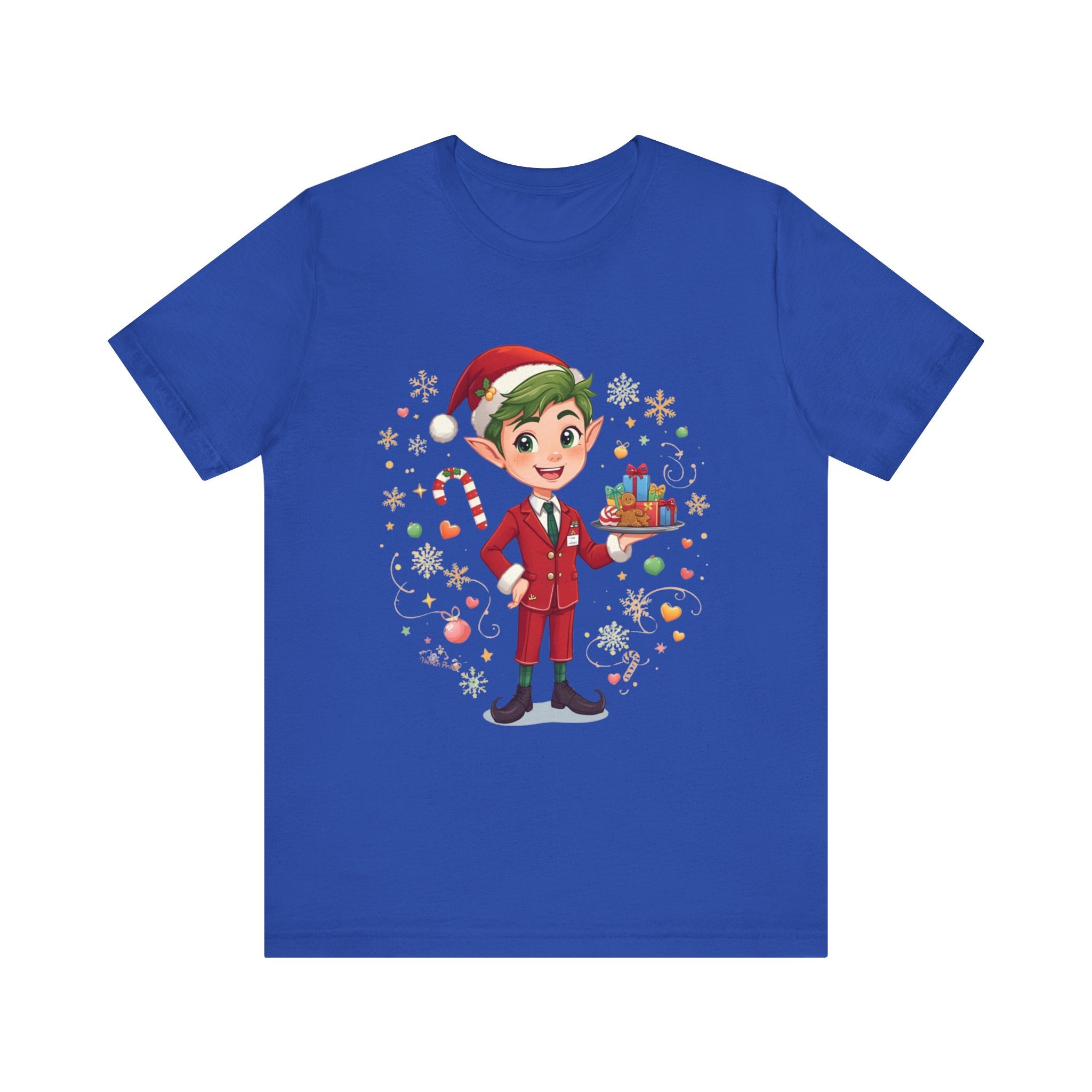 Christmas Cabin Elf Tee— Cute Holiday Elf with Presents