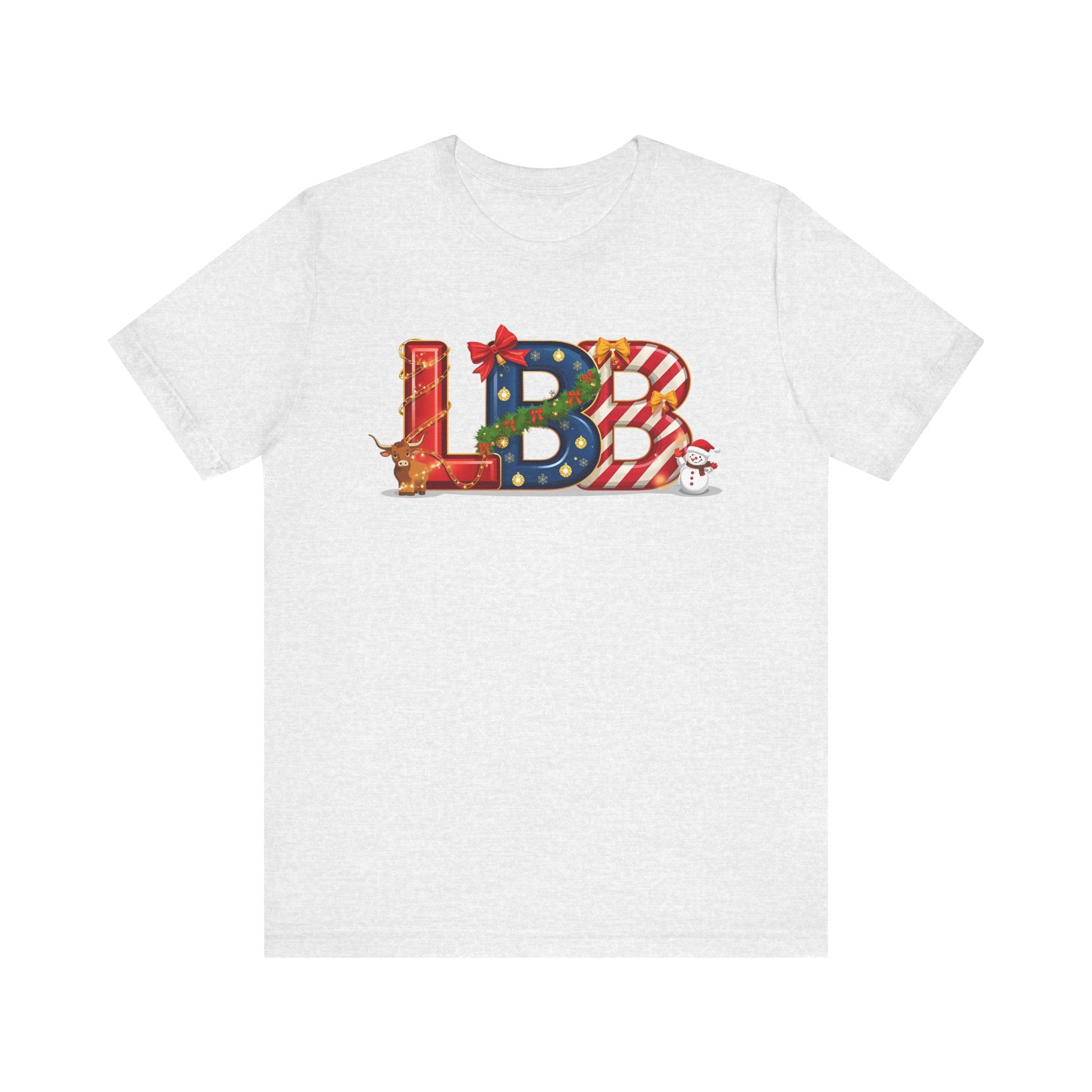 LBB Christmas Shirt – Festive Letter Art Tee | Christmas Gift | Bella Canvas 3001