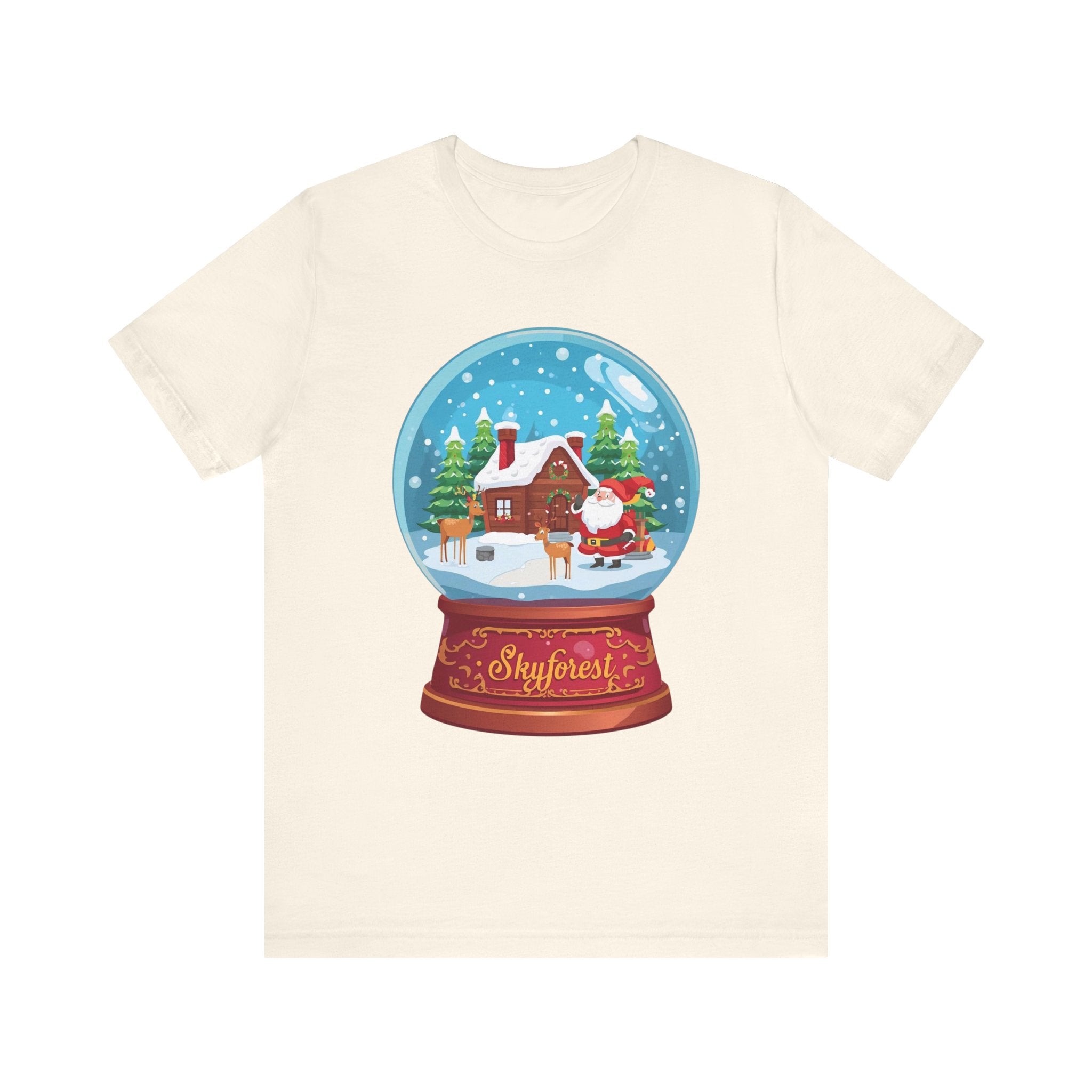 Christmas Snow Globe T-Shirt — Santa Cabin Holiday Tee