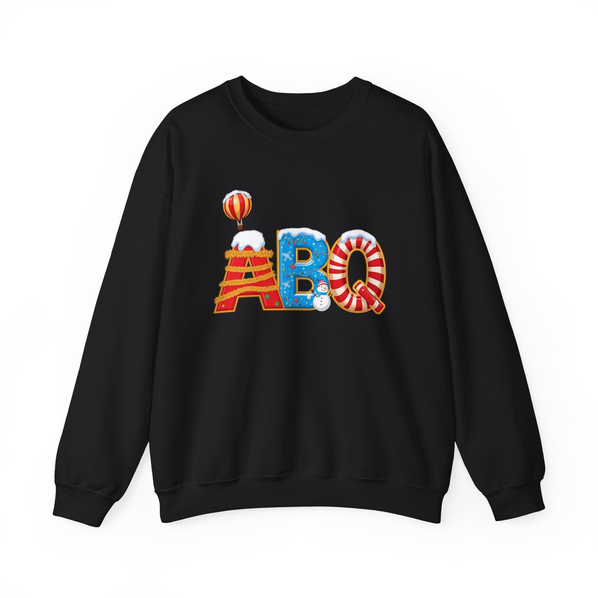 ABQ Christmas Sweatshirt – Festive Albuquerque Airport Code Crewneck | Holiday Travel Gift | Gildan 18000