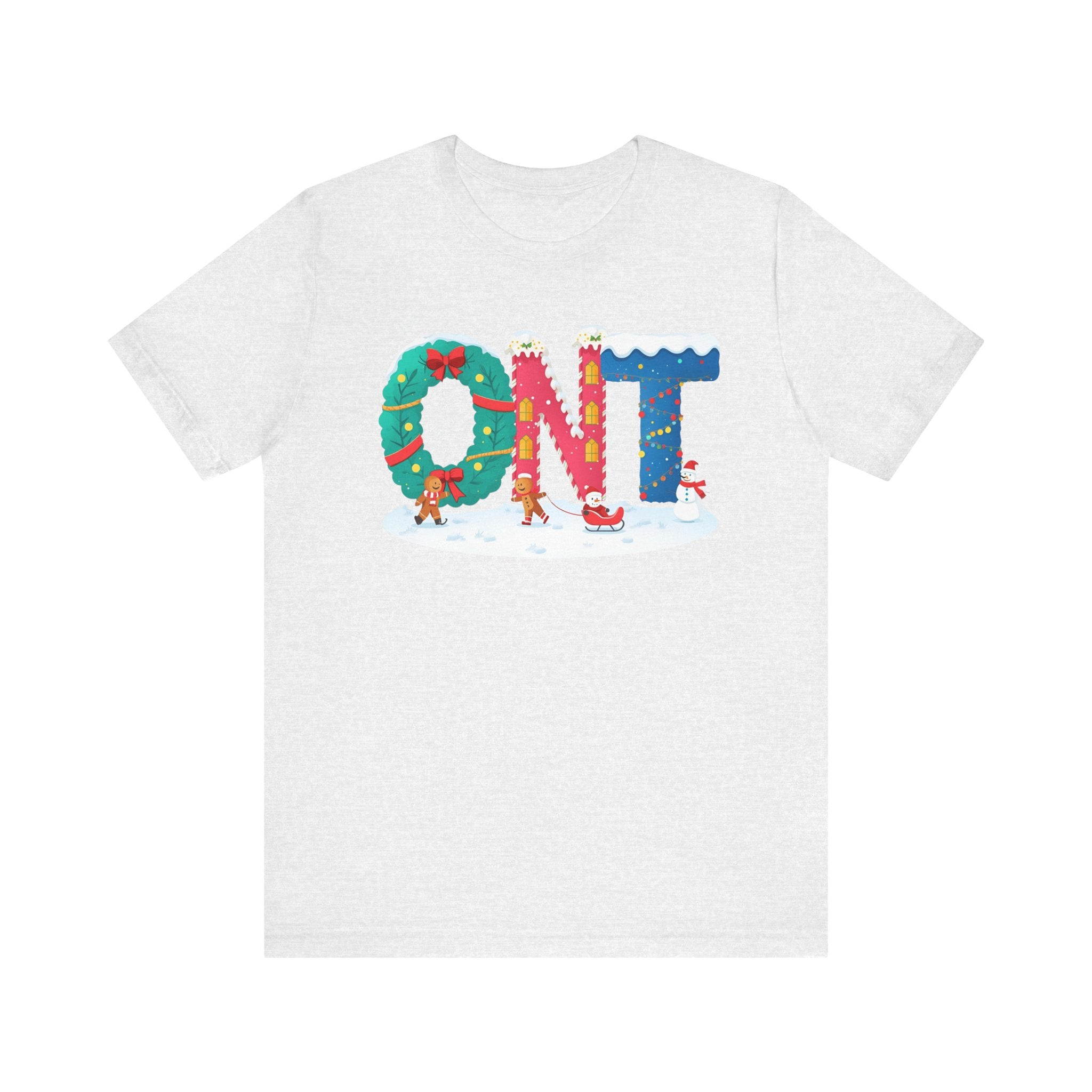 ONT Christmas Shirt – Festive Letter Art Tee | Christmas Gift | Bella Canvas 3001