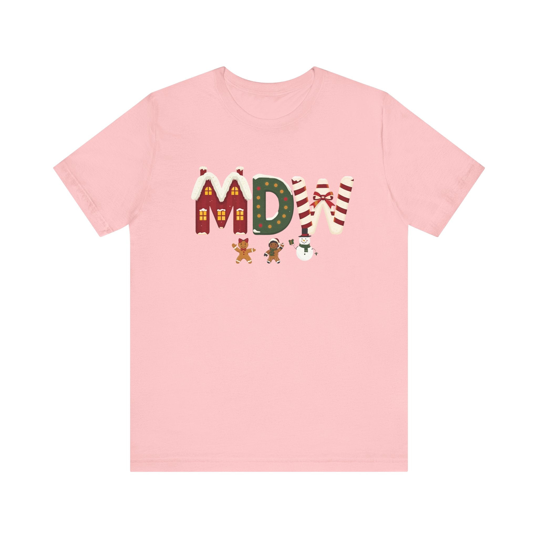 MDW Christmas Shirt – Festive Holiday Letter Art Tee | Christmas Gift | Bella Canvas 3001