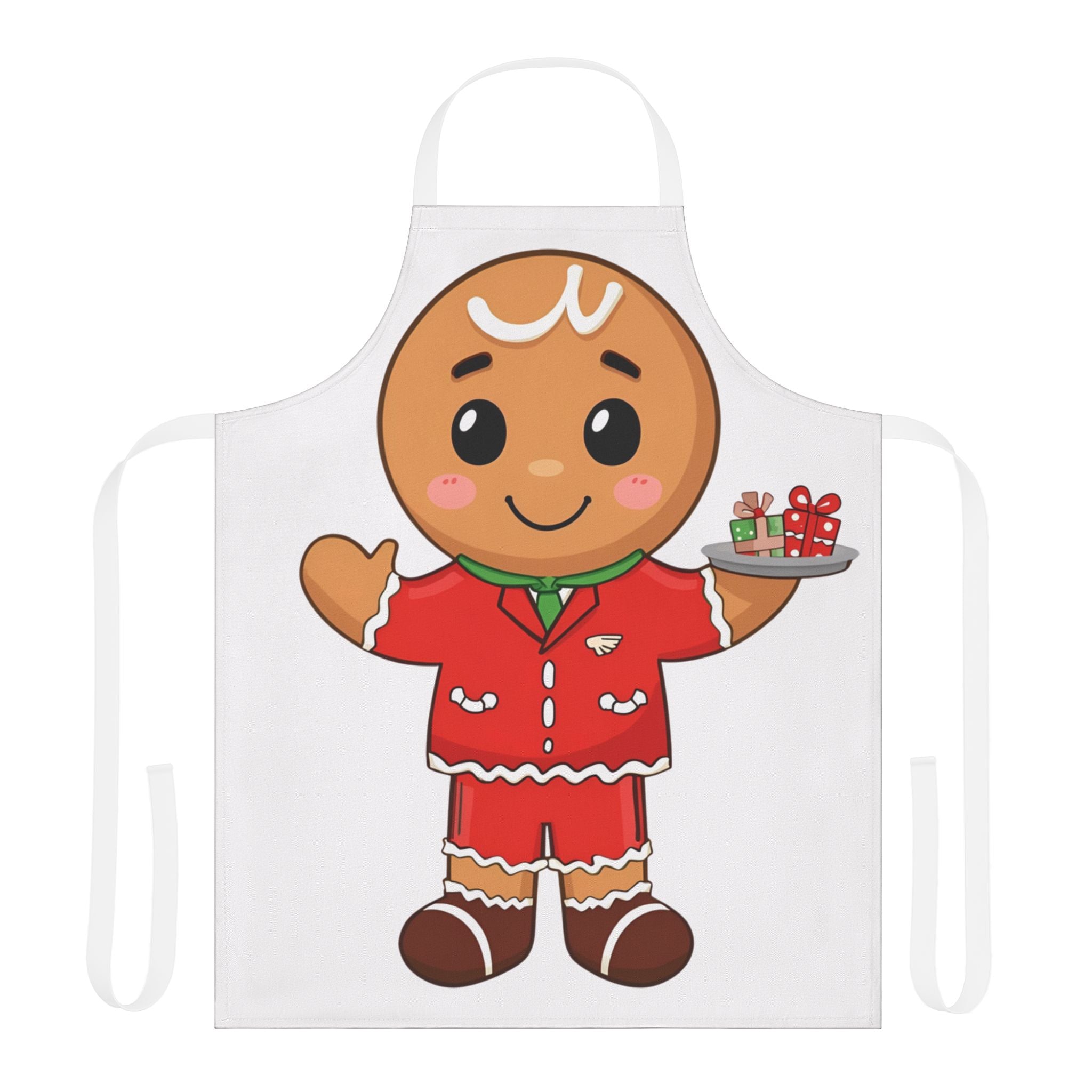 Gingerbread Chef Apron — Cute Christmas Baking Apron with Gifts
