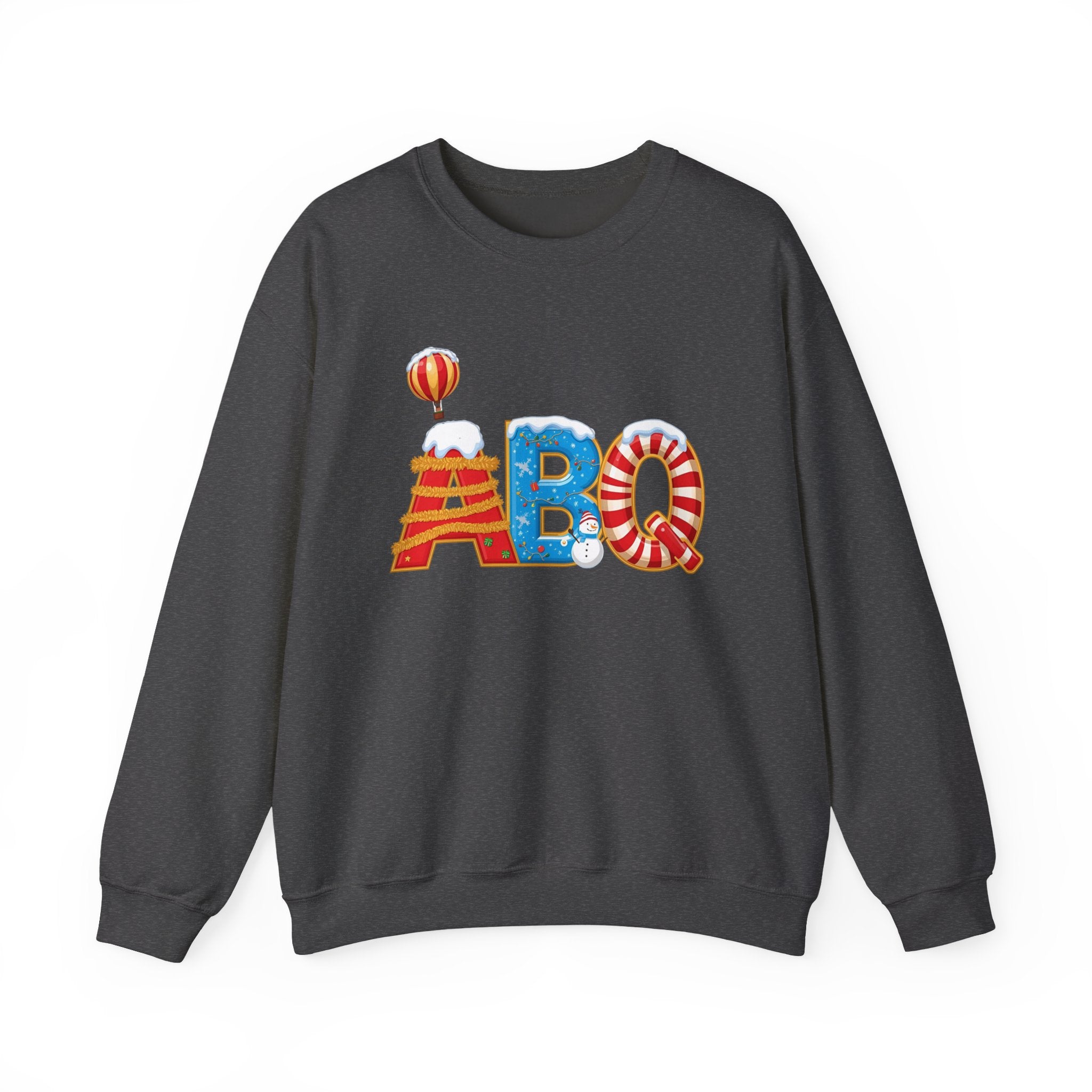 ABQ Christmas Sweatshirt – Festive Albuquerque Airport Code Crewneck | Holiday Travel Gift | Gildan 18000