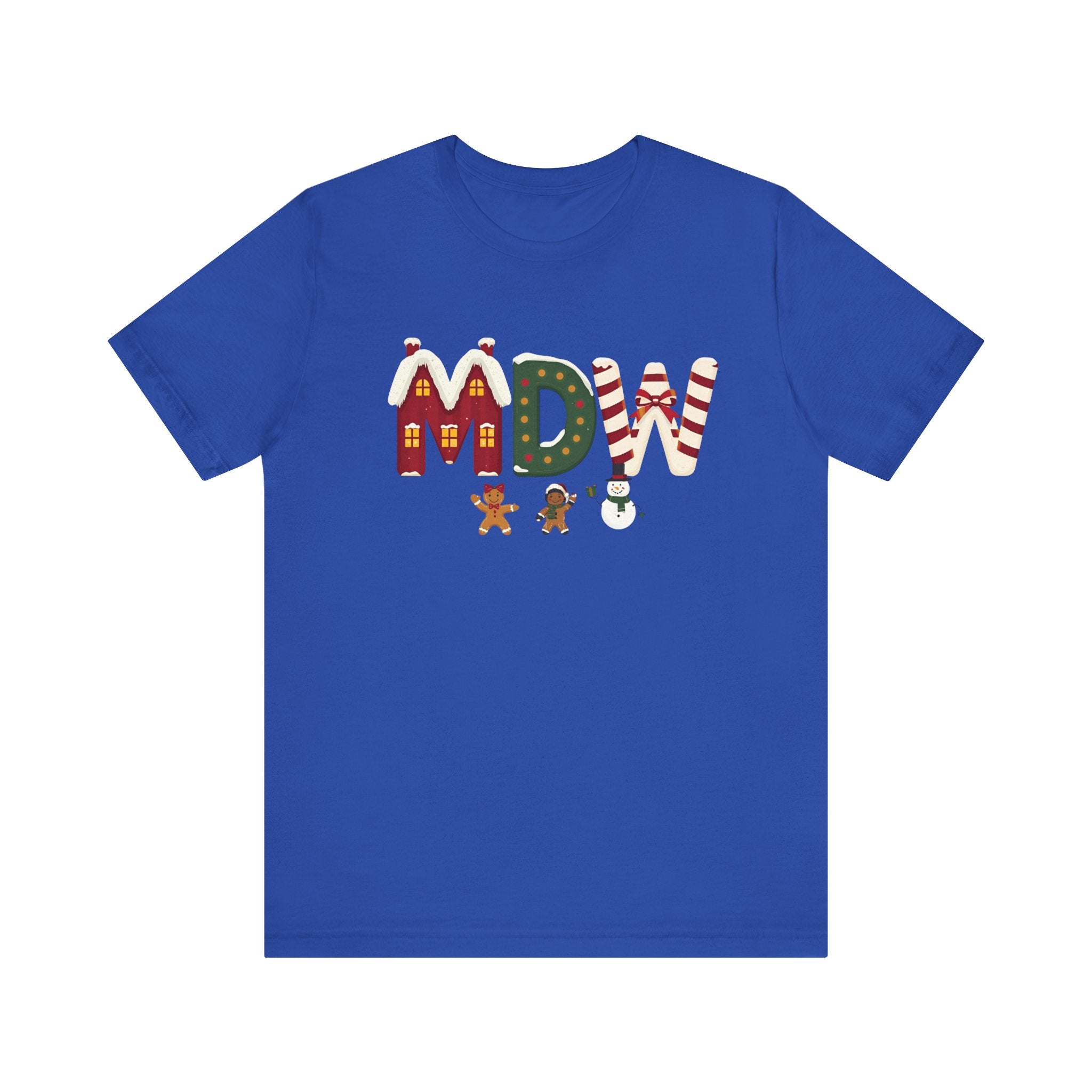 MDW Christmas Shirt – Festive Holiday Letter Art Tee | Christmas Gift | Bella Canvas 3001