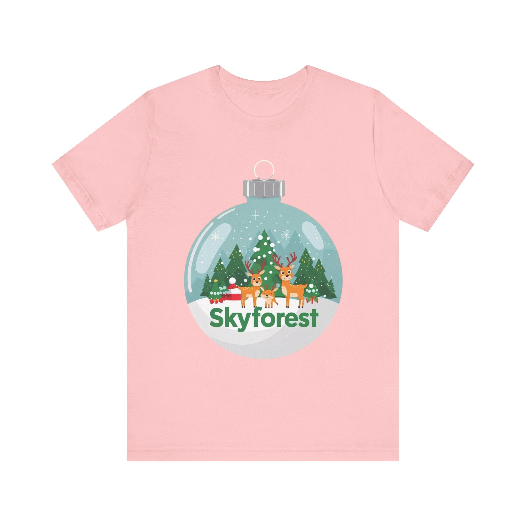 Skyforest Christmas Ornament Tee — Holiday Snow Globe Graphic T-Shirt