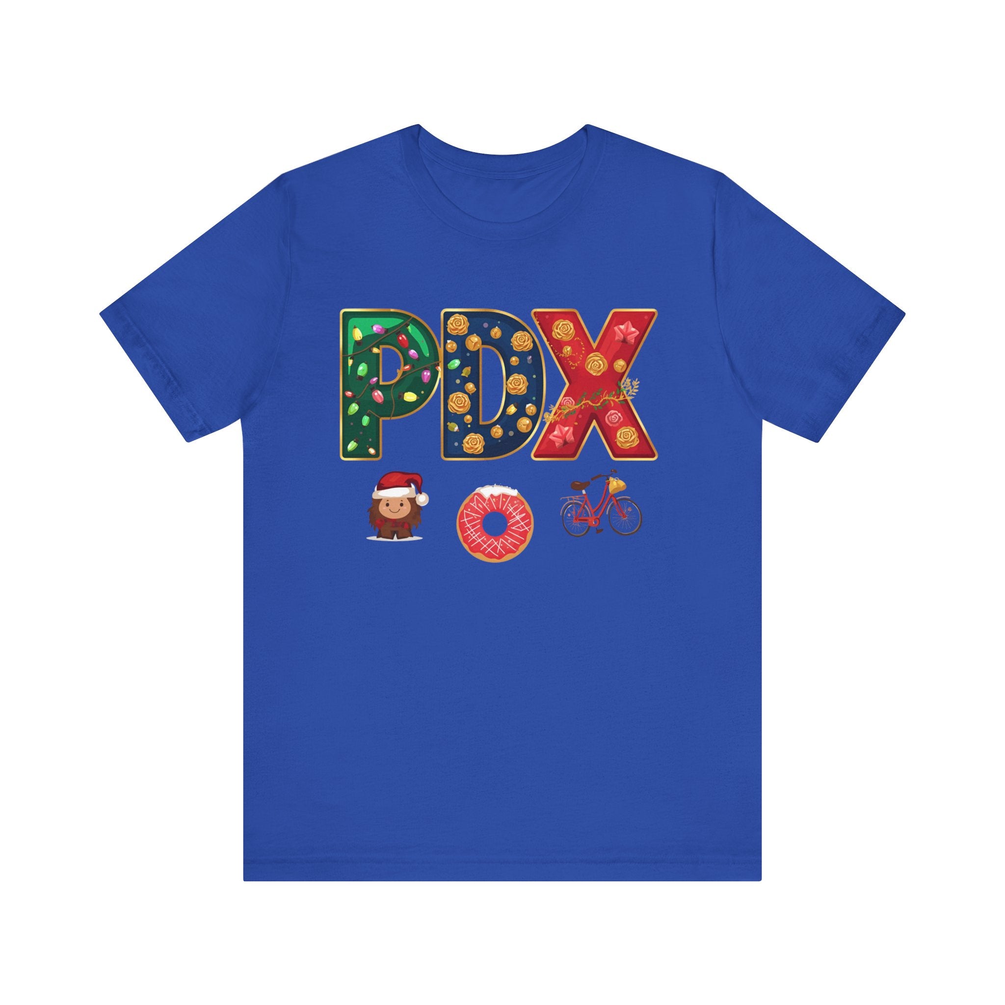 PDX Christmas Shirt – Portland Holiday Airport Code Tee | Festive Oregon Gift | Bella Canvas 3001