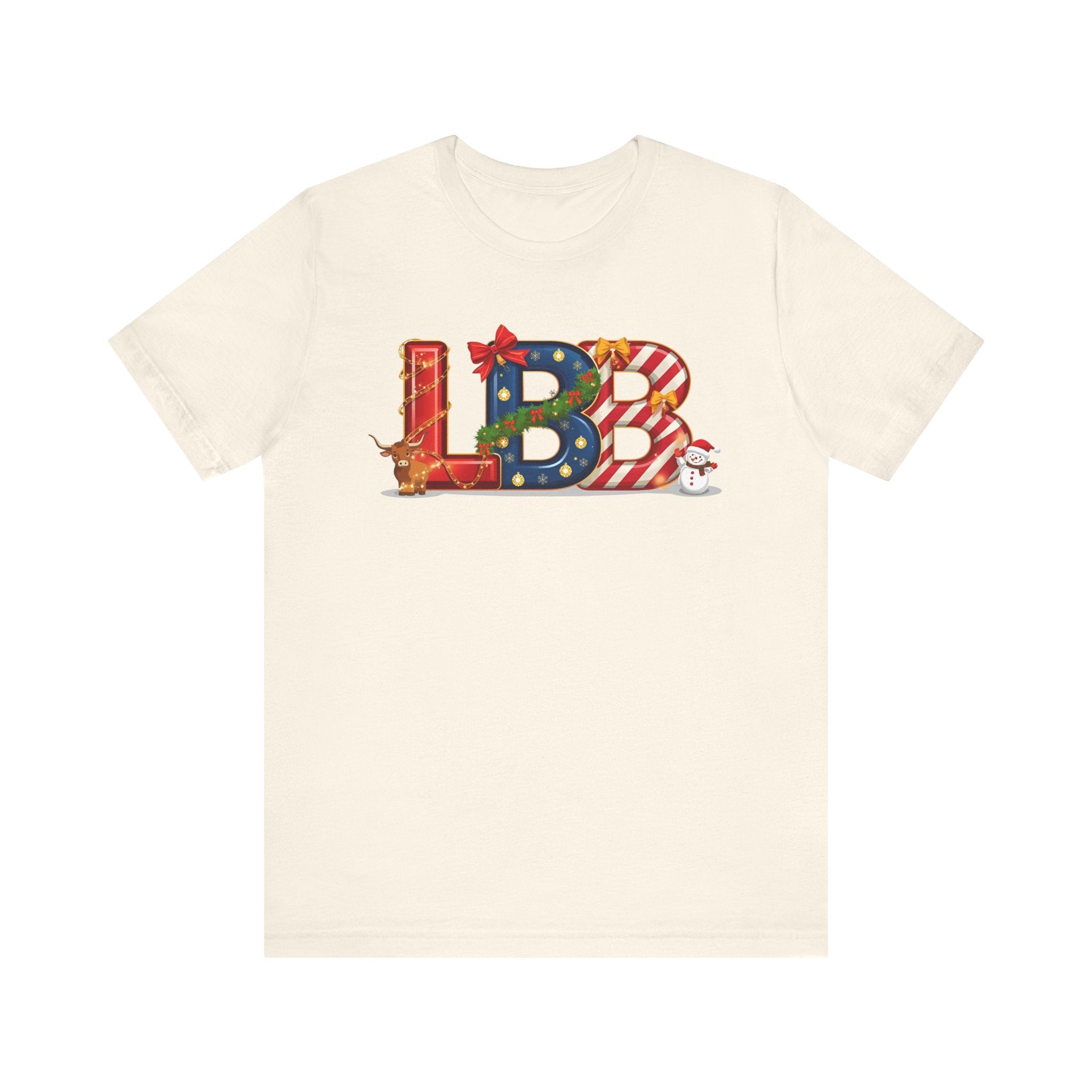 LBB Christmas Shirt – Festive Letter Art Tee | Christmas Gift | Bella Canvas 3001